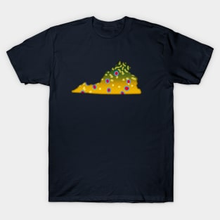 Brook Trout Fish Virginia State Map Fishing Gifts T-Shirt